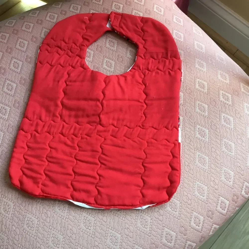 3/$25 or $12 ea.  Red, White & Black Handcrafted Reversible Bib